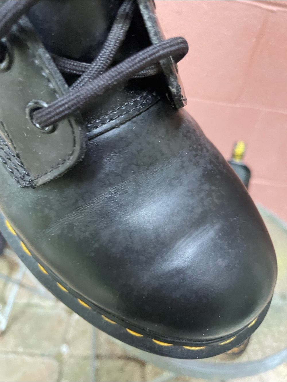 Dr Martens 1460 Black Leather Combat Boots Size 8 - Picture 5 of 13